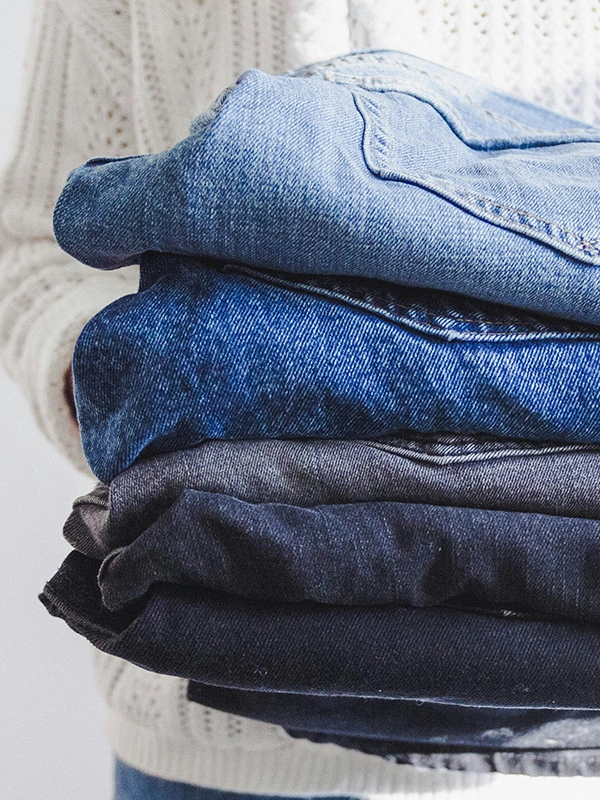 stack of jeans